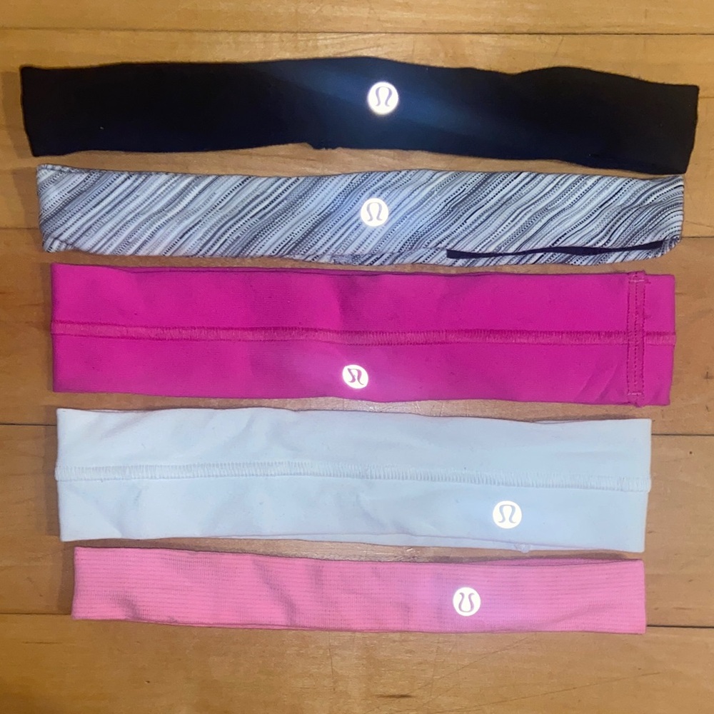 lululemon athletica Hair Accessories Set - Black, Gray, Pink, White